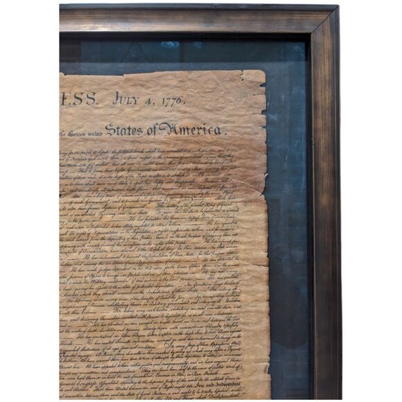 In Congress July 4 1776 US Declaration of Independence Printed Frame 18x19 - Picture 7 of 13